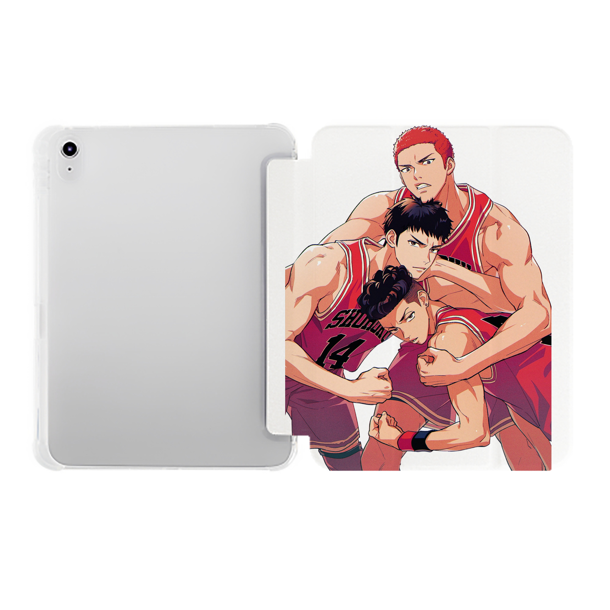 （画像用） SLAM DUNK／スラムダンク IPad ケース ペン収納付き 三つ折りスタンド PUレザー×シリコン 対応機種9.5/10.5/10.9インチ